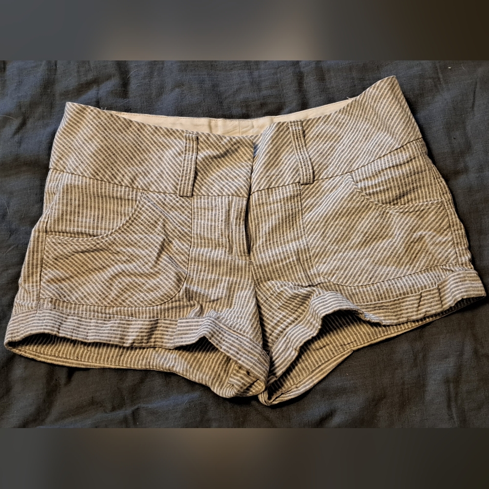 Striped Gray Women's Shorts